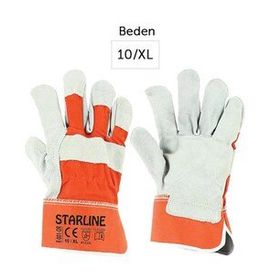 Starline E-001 Gri Takviyeli Deri İş Eldiveni