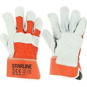 Starline E-001 Gri Takviyeli Deri İş Eldiveni