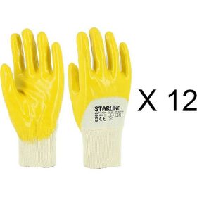 Starline E-203 Sarı NO:10 Yarım Kaplı Nitril Eldiven