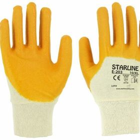 Starline E-203 Sarı No:9 Yarım Kaplı Nitril Eldiven