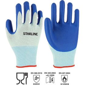 Starline E-2050 Mavi Kesilmez Gıda Uyumlu İş Eldiveni