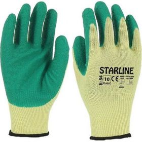 Starline E-54 No:10 Yeşil Lateks Camcı Eldiveni
