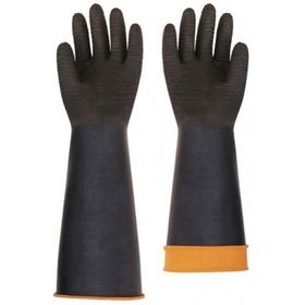 Starline H2-60 cm Tırtıklı Kaucuk Asit Eldiveni