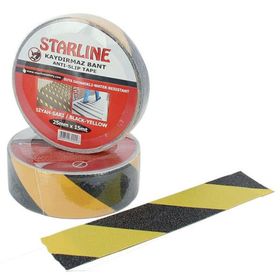 Starline Sarı siyah 25 mm 15 m Kaydırmaz Bant