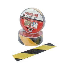 Starline Sarı Siyah 25 mmx15 m İş Güvenliği Malzemeleri Kaydırmaz Bant