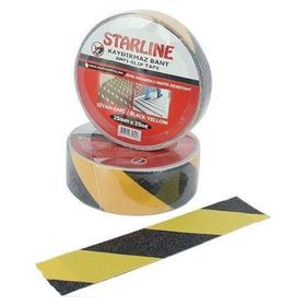 Starline Sarı Siyah 50 mm 15 m Kaydırmaz Bant