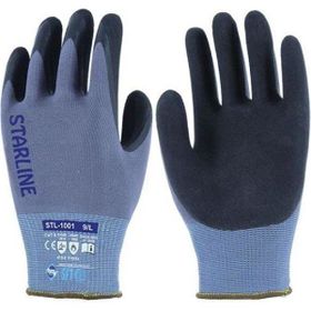 Starline STL-1001 Gri - Siyah 12 Çift Köpük Nitril İş Eldiveni