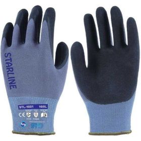 Starline STL-1001 Gri - Siyah 12 Çift Köpük Nitril İş Eldiveni