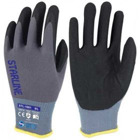 Starline STL-1001 Gri- Siyah Köpük Nitril İş Eldiveni