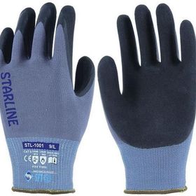 Starline STL-1001 Gri- Siyah Köpük Nitril İş Eldiveni