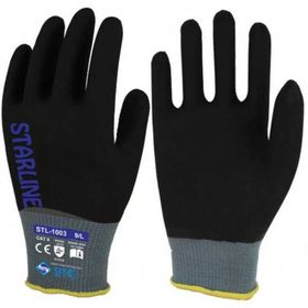 Starline STL-1003 Gri-Siyah Köpük Nitril İş Eldiveni