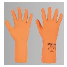 Starline STL-75 7-7,5 - Turuncu Kimyasal İş Eldiveni