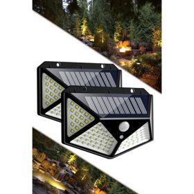 Starmax 1410 Güneş Enerjili Hareket Sensörlü IP65 Suya Dayanıklı 100 Led Lamba