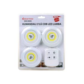 Starmax SM-8008 3' lü Kumandalı Pilli LED Lamba