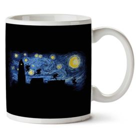 Starry Fight Teenage Mutant Ninja Turtles Van Gogh Baskılı Kupa