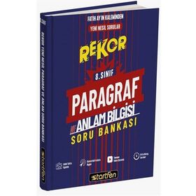 Startfen Yayınları 8. Sınıf Paragraf ve Anlam Bilgisi Rekor Soru Bankası