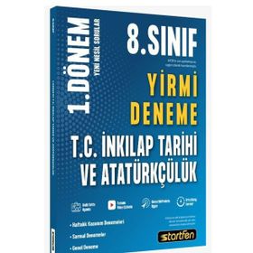 Startfen Yayınları - 8. Sınıf T.C İnkılap 20'li 1. Dönem Denemesi