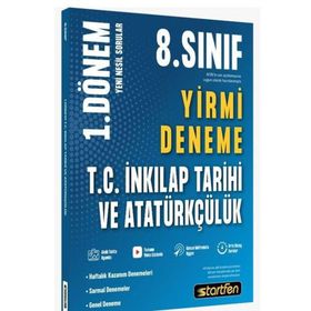 Startfen Yayınları - 8. Sınıf T.C İnkılap 20'li 1. Dönem Denemesi