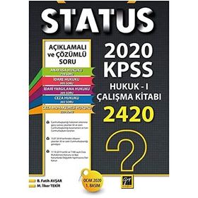 Status 2020 KPSS Hukuk - 1 Çalışma Kitabı