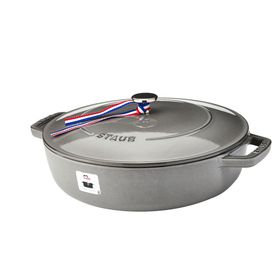 Staub 28 Cm Chistera Gri Yuvarlak Kapaklı Döküm Tencere