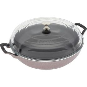 Staub B 1024286 Cam Kapaklı 30 cm Kiraz Çiçeği Sote Tenceresi