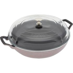 Staub B 1024286 Cam Kapaklı 30 cm Kiraz Çiçeği Sote Tenceresi