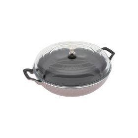 Staub B 1024286 Cam Kapaklı 30 cm Kiraz Çiçeği Sote Tenceresi