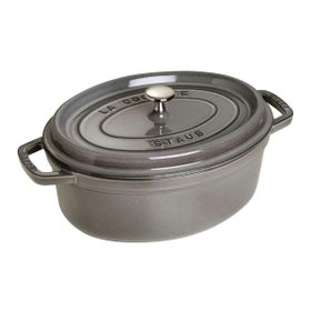 Staub La Cocotte Oval 3.2 lt Gri Döküm Tencere