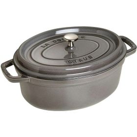 Staub La Cocotte Oval 3.2 lt Gri Döküm Tencere