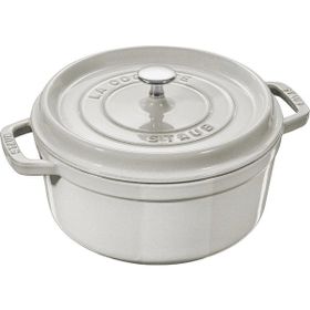 Staub La Cocotte Yuvarlak 20 cm Trüf Beyaz Döküm Tencere