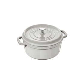 Staub La Cocotte Yuvarlak 20 cm Trüf Beyaz Döküm Tencere