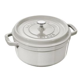 Staub La Cocotte Yuvarlak 20 cm Trüf Beyaz Döküm Tencere