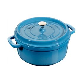 Staub La Cocotte Yuvarlak 24 cm Buz Mavi Döküm Tencere