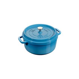 Staub La Cocotte Yuvarlak 24 cm Buz Mavi Döküm Tencere