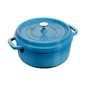 Staub La Cocotte Yuvarlak 24 cm Buz Mavi Döküm Tencere