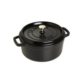 Staub La Cocotte Yuvarlak 24 cm Siyah Döküm Tencere