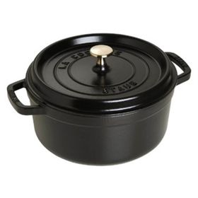 Staub La Cocotte Yuvarlak 24 cm Siyah Döküm Tencere