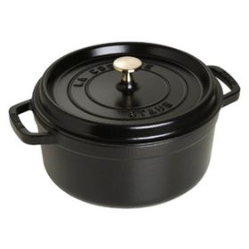 Staub La Cocotte Yuvarlak 24 cm Siyah Döküm Tencere