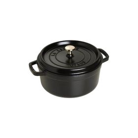 Staub La Cocotte Yuvarlak 24 cm Siyah Döküm Tencere