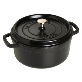 Staub La Cocotte Yuvarlak 24 cm Siyah Döküm Tencere