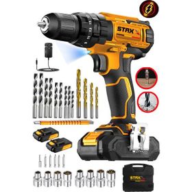 Staxx Power Germany 21500 W 25 Tork Çelik Şanzuman Bakır Sargılı 27 Parça Çift Akülü Şarjlı Matkap