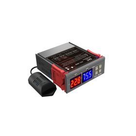 STC STC-3028 Isı ve Nem Termostatı Çift Ekran 220V Termometre