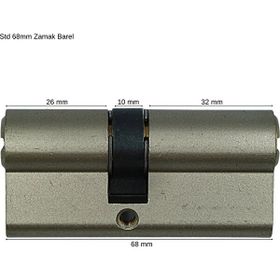 STD 68 mm Nikel 26+10+32 Zamak Barel