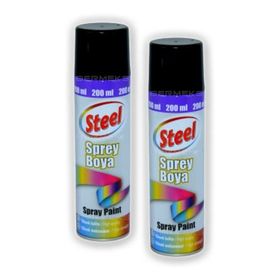 Steel 200 ml Siyah Sprey Boya