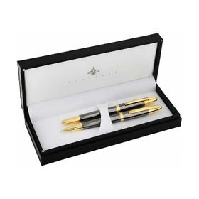 Steelpen 181 Venüs Titanyum Altın Dolma-Tükenmez Kalem Seti