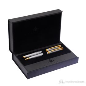 Steelpen 269 Krom-Altın Dolma-Tükenmez Kalem Seti