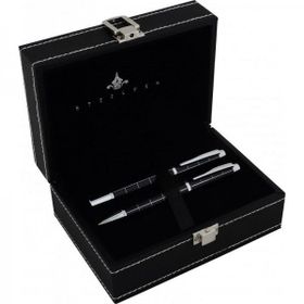 Steelpen 2721 World Siyah Dolma Kalem + Tükenmez Kalem Seti