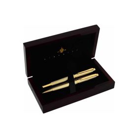Steelpen 273 World Altın Dolma-Tükenmez Kalem Seti