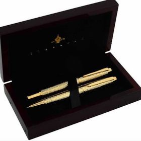 Steelpen 273 World Altın Dolma-Tükenmez Kalem Seti