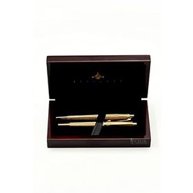 Steelpen 273 World Altın Dolma-Tükenmez Kalem Seti
